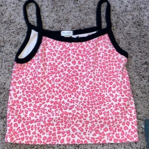 brandy melville cheetah print tank top
